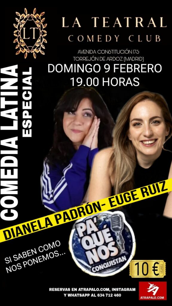 Dianela Padrón y Eugenia Ruiz llevan la mejor comedia a Torrejón de Ardoz este 9 de febrero